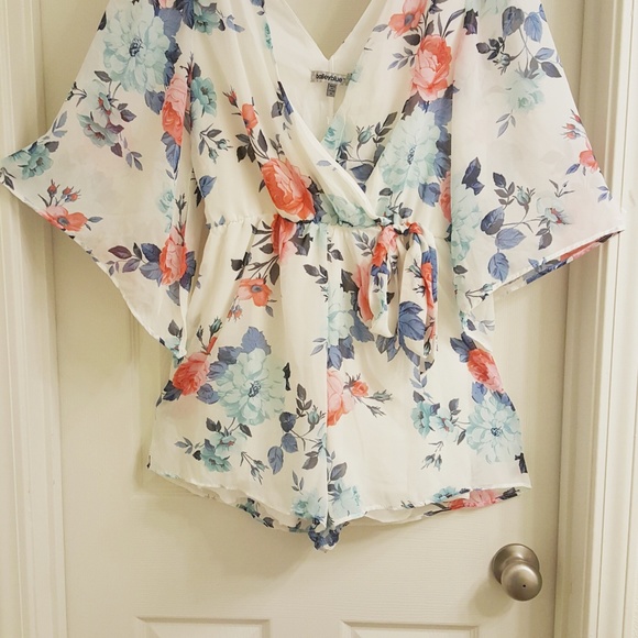 Chiffon Floral Romper  Sm & Med - Picture 3 of 4
